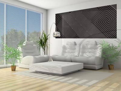 Black White Abstract Pattern Photo Wallcovering