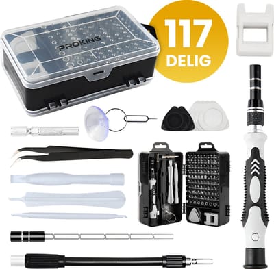 PROKING - 117 delige Precisie Schroevendraaier set Magnetisch - Schroevendraaiers - Bitset met Torx - Gereedschapset - Schroevendraaierset