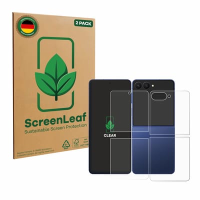 2 Stuks Screenprotector voor Samsung Galaxy Z Flip 7 (Voor+Achter) - Hoogwaardige Beschermfolie transparant