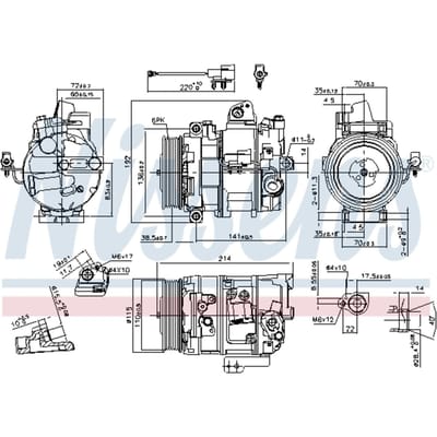 Compressor airconditioning NISSENS 890117