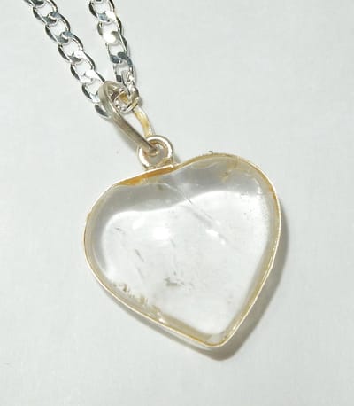 Bergkristal Zilver Hartje Hanger