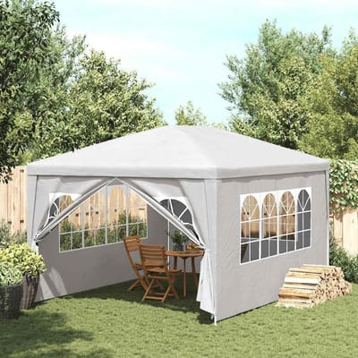Partytent - Tuinpaviljoen Feesttent - Buitenfeesten Organiseren - UV Waterbestendig Frame - 3x4 Meter - Wit