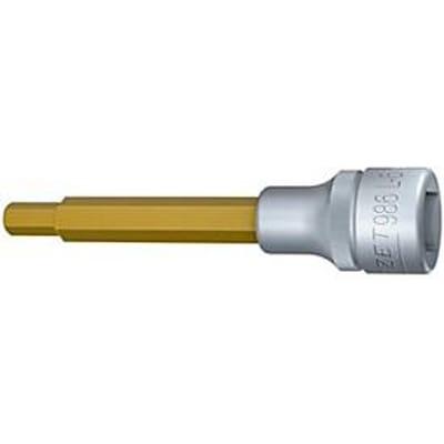 HAZET inbus 986L-6, binnenzeskant SW 6 mm, 1/2 inch, TIN-gecoat, L 100 mm, DIN 7422