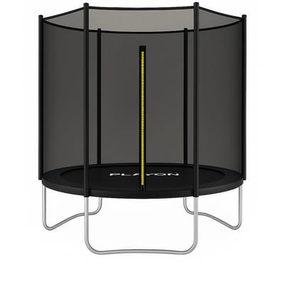 Playon Trampoline - Trampoline met Veiligheidsnet - Kinder trampoline - Ø183 cm – Inclusief randbescherming – Water en UV bestendig - Zwart