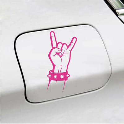 Bumpersticker - Rock N Roll - 16 X 10 - Roze