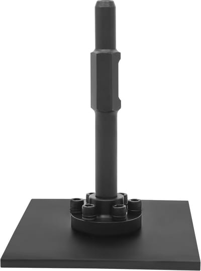 Handstamper - Vloerstamper Betonstamper - Fundament Verdichten - Robuuste 40CR Staal - 26x20.5cm - Zwart