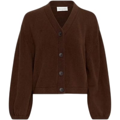 MSCH Copenhagen Mschzafina Cardigan Truien & vesten Dames - Sweater - Hoodie - Vest- Bruin - Maat M/L
