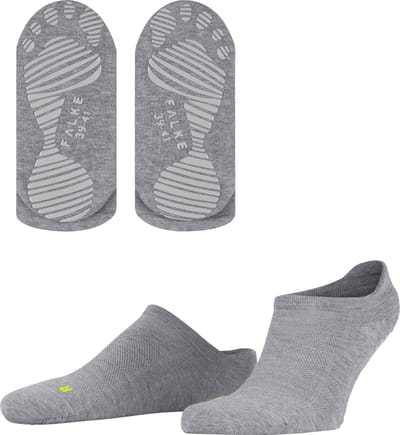 FALKE Cool Kick Noppen op de zool materiaal huissokken unisex grijs - maat 42-43