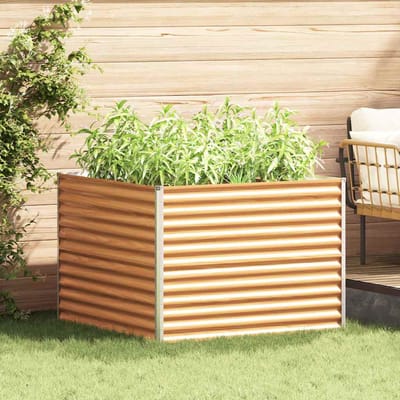 vidaXL - Verhoogde - plantenbak - Lichtbruin - 98 - x - 100 - x - 68 - cm