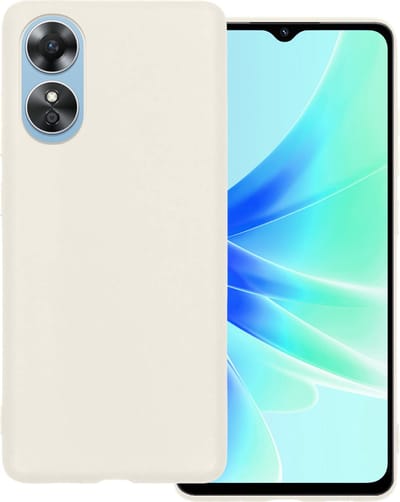 Hoesje Geschikt voor OPPO A17 - Sterk & Shockproof - Hoes Cover - Siliconen Case - Wit