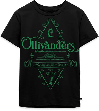 Harry Potter Olivanders Winkel Groen Logo Premium T Shirt Kinderen