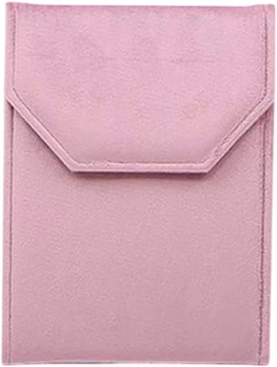 Fluwelen Sieraden Organizer Opbergtas – Opvouwbaar Sieradenzakje met Zachte Voering voor Kettingen, Ringen, Oorbellen en Sieradenopslag - Roze