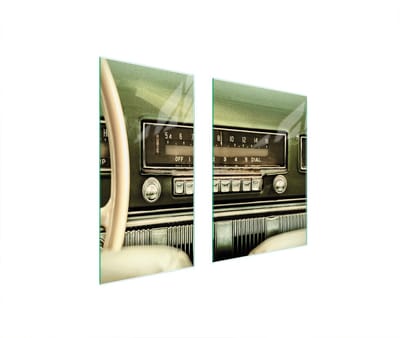 TMK ArtDeko - Snijplank-Schild - 75x52 cm - Hartglas - Radio Design
