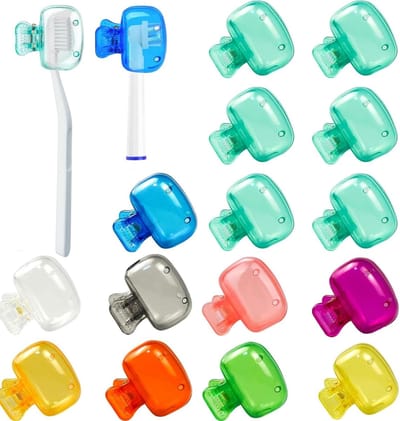 Set van 15 Beschermhoezen voor Elektrische Tandenborstels - Accessoires voor Tandenborstels, Draagbare Hoofdbescherming in Meerdere Kleuren