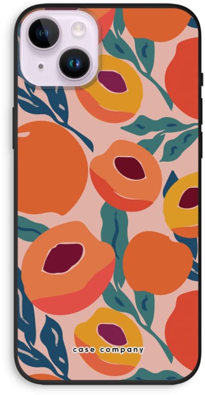 Case Company® - Hoesje geschikt voor iPhone 14 Plus hoesje - Perzik - Biologisch Afbreekbaar Telefoonhoesje - Bescherming alle Kanten en Schermrand