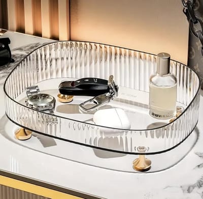 Make up organizer - make up organizer transparant - make up bakjes - parfum houder - parfum organizer - Skincare Organizer- parfum display - Opbergdoos - badkamer organizer - bakje - Sieradendoos - Nagellak Organizer - gouden organizer