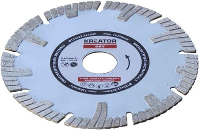 Diamantzaagblad - Doorslijpschijf Beton - Materiaalsnijden - Gesegmenteerde Snede - 125 mm - Zilver