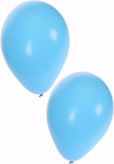 Ballonnen - 30x stuks - lichtblauw - 25 gram - feestballonnen - babyshower/geboorte - Jongen geboren - versieringen