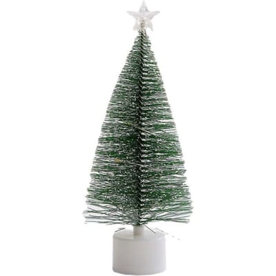 Mini sapin de Noël à LED de 17 cm avec guirlande lumineuse multicolore. Petit sapin de Noël gray