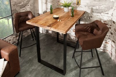 Bartafel industrieel Design Mangohout 120cm Hoge tafel