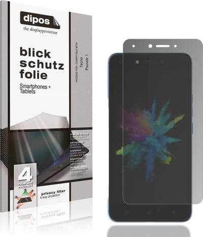 dipos – Matte Privacy Screenprotector geschikt voor Tecno Pouvoir 1 | Anti-Spy Beschermfolie
