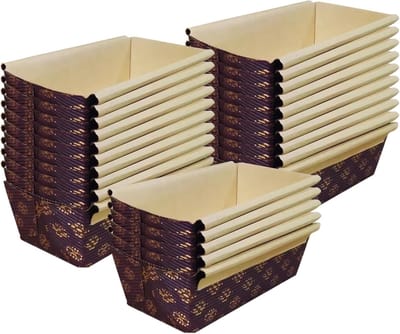 Papieren Broodpannen - Bakvormpjes - Individueel Bakken - Verdikte Papieropbouw - 25 Stuks - Bruin