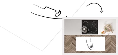 Keukenloper - Loper keuken - Abstract - Vrouw - Zwart - Wit - 120x60 cm - Keukenloper vinyl