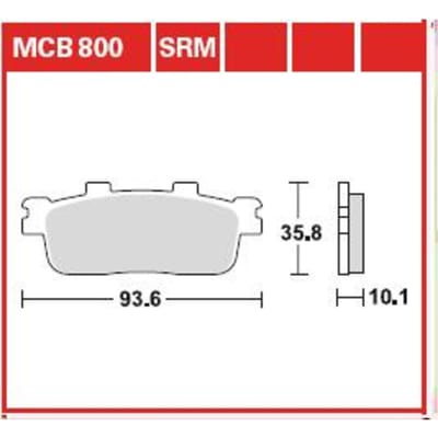Remblokset, schijfrem TRW MCB800