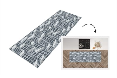 Keukenloper - Loper keuken - Patronen - Los Angeles - Skyline - 150x50 cm - Keukenloper vinyl