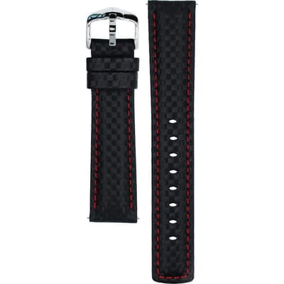 Hirsch 02592052-2-20 Carbon Horlogeband