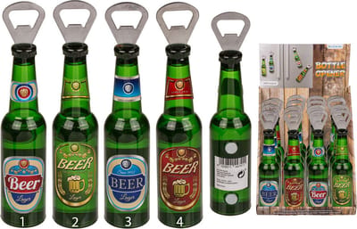 Flesopener bierfles met magneet ca. 21cm