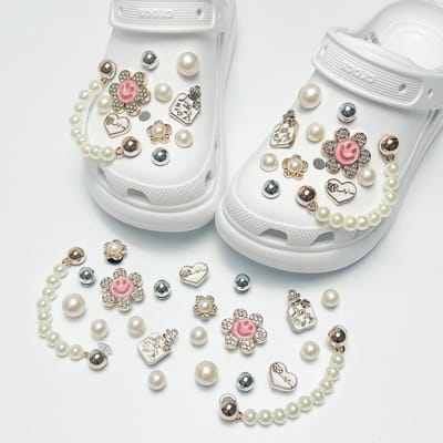 Schoenaccessoires-geschikt voor crocs charms- geschikt voor crocs pins- geschikt voor crocs Accessoires- geschikt voor Crocs Jibbitz-CJ-278 parelketting zonnebloem