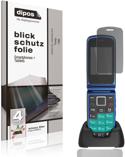 dipos – Matte Privacy Screenprotector geschikt voor Tosaju T380 | Anti-Spy Beschermfolie