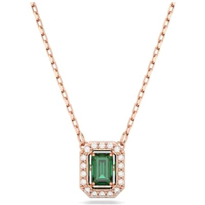 Swarovski Achthoekige Snede Roségoud Verguld Ketting Dames ketting 5650069 Box (Random Color) beige