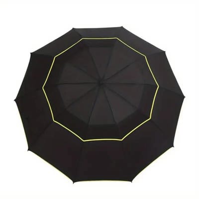 Nivard Moderne Golf Paraplu - Stormparaplu - Opvouwbaar - Windproof - Stormproef - UV Bescherming - Umbrella - Draagbaar - Zwart