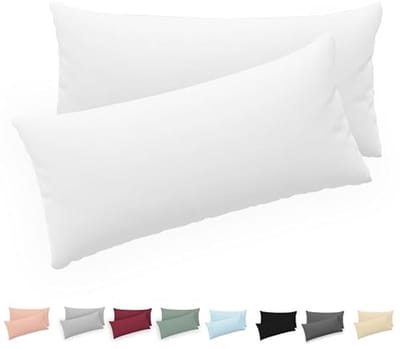 Kussensloop 50x80 Set van 2 - 100% Katoen Jersey 150 GSM - Ritssluiting - Oeko-Tex Gecertificeerd