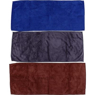 3 Stuks Multifunctionele Microvezel Auto Handdoeken Super Absorberend Auto Wassen Drogen Handdoeken Dubbelzijdig blue