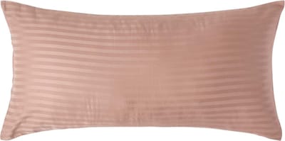 Homescapes Satijn Streep Katoen Kussensloop 40x80 cm – Taupe-beige – 100% Egyptisch Katoen – Draaddichtheid 330