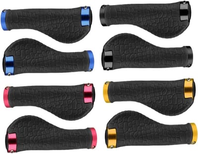 Fiets Handvatten - Ergonomische Grips - Comfortabel Fietsen - Antislip Rubber - 16 cm Lengte - Blauw