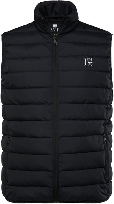 JAY-PI - Heren - Doorgestikte bodywarmer outdoor Buik-Fit in opbergzakje - Zwart - Maat 4XL