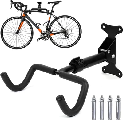 Set van Vouwbare Fietshaken voor Wandmontage, Verstelbare Afstand en 360 Graden Rotatie, Ideaal voor MTB en Racefietsen, Ruimtebesparend Ontwerp voor Efficiënte Opslag