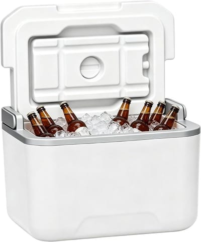 Koelbox - Draagbare koeler - Outdoor picknick - Lekvrije behuizing - 5 Liter - Wit