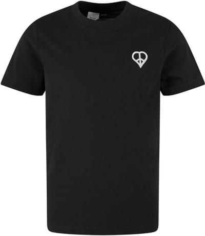 Mister Tee - Peace Lovesign EMB Kinder Tshirt - Kids 134/140 - Zwart