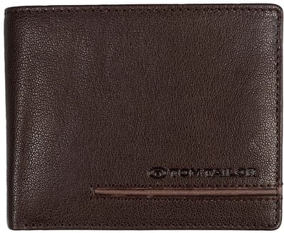 TOM TAILOR portemonnee Devon Horizontal Wallet Brown donkerbruin