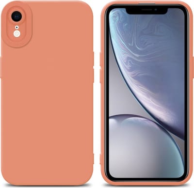 Cadorabo Hoesje geschikt voor Apple iPhone XR in FLUID LICHT ORANJE - Beschermhoes gemaakt van flexibel TPU silicone Cover Fluid Case