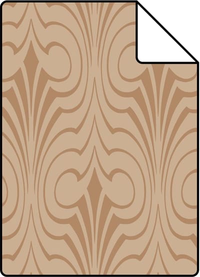 Proefstaal ESTAhome behang grafische vorm terracotta roze - 26.5 x 21 cm - 139635-S