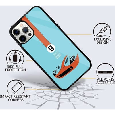 Star G-Gulf Racen Auto Telefoonhoesje Voor iPhone 16,15,14,13,12,11,Plus,Pro,Max Mini Magsafe Magnetisch Draadloos Opladen iPhone16promax