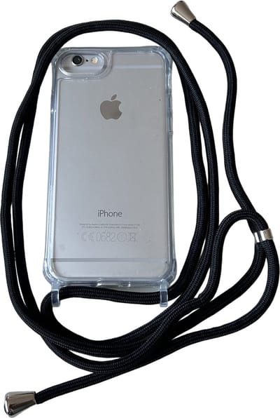 Hoogwaardige Anti Shock Doorzichtig Siliconen Backcover met Koord - Geschikt voor iPhone 7/8/ iPhone SE (2020 / 2022) - Transparant