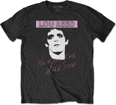 Lou Reed - Walk On The Wild Side Heren T-shirt - S - Zwart