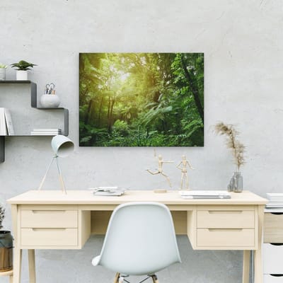 Artaza Canvas Schilderij Jungle - 40x30 cm - Klein - Wanddecoratie Bos - Muurdecoratie Landschap - Schilderijen Op Canvas